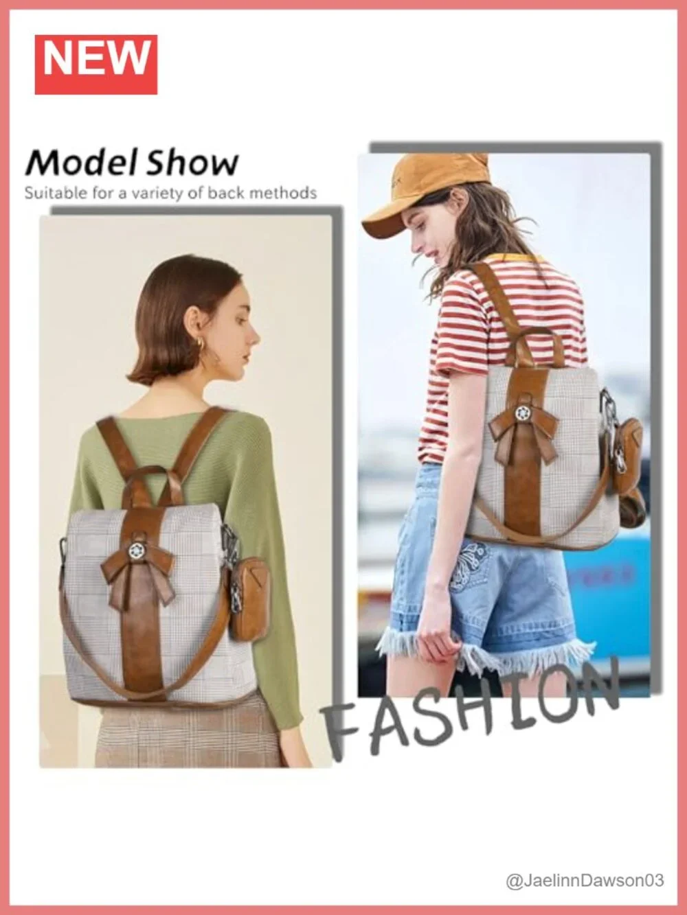 PU Leather Anti-Theft Backpack Purse Women Fashion Daypack Satchel